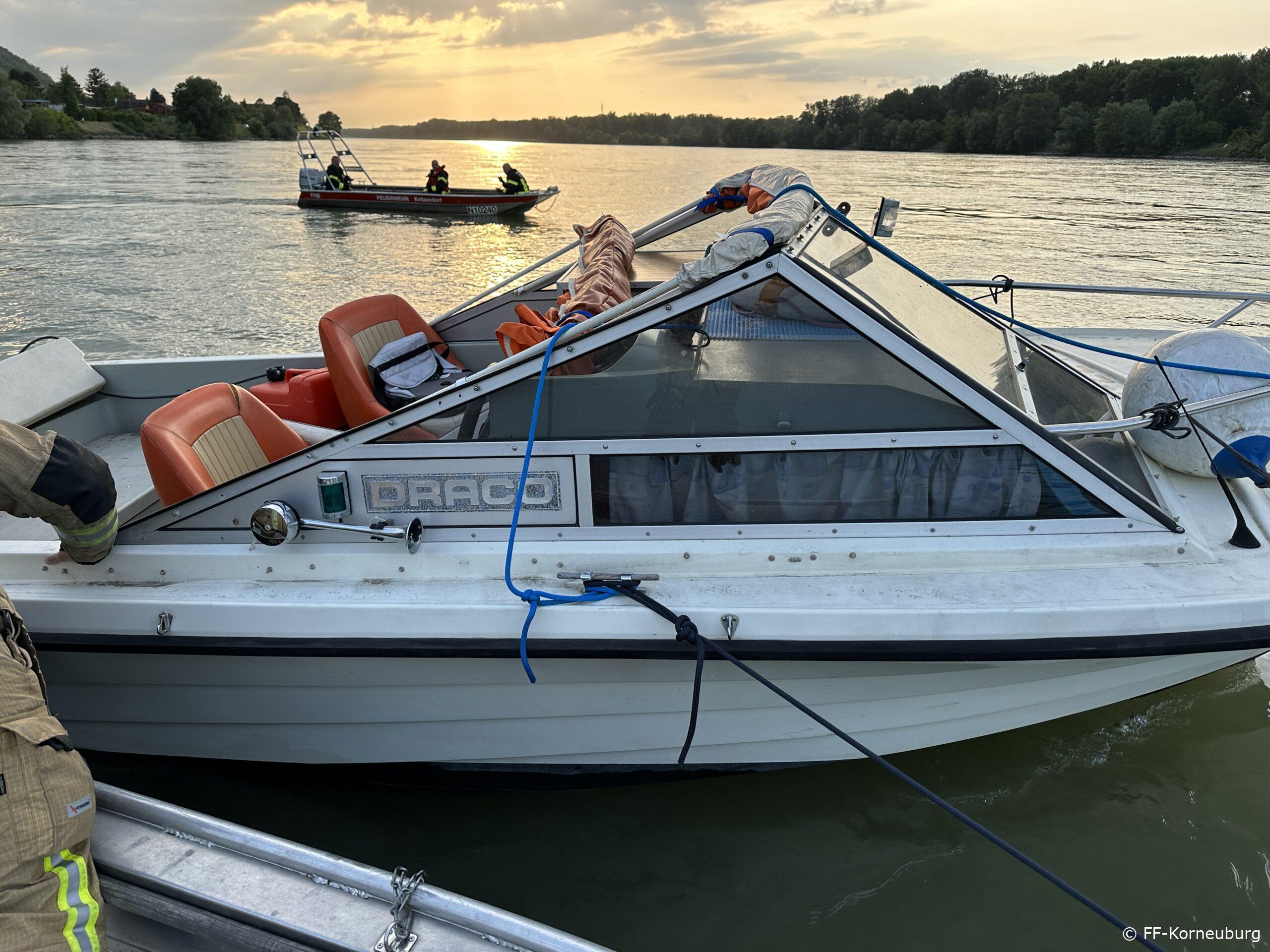 Motorausfall – Bootsbergung auf der Donau