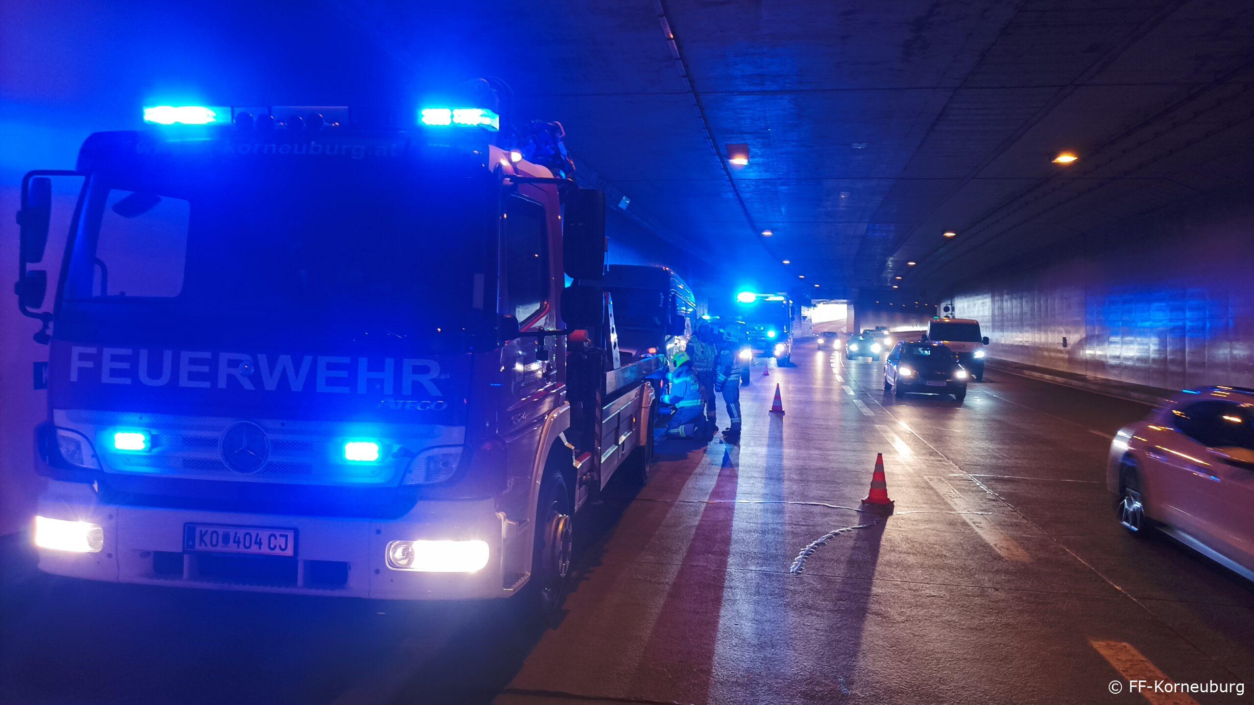 Routinierte Bergung: Feuerwehr Korneuburg im Tunnel Kreuzenstein